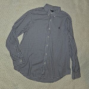 Ralph Lauren Brown and Blue Plaid Shirt